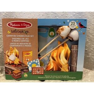 Melissa & Doug Let's Explore CAMPFIRE S'MORES Play Set w/ 23 Pieces Ages 3+ FUN!